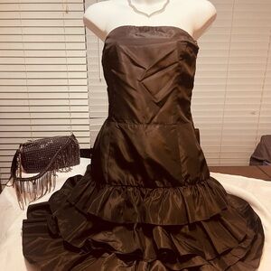 ZARA elegant  Black Strapless Dress